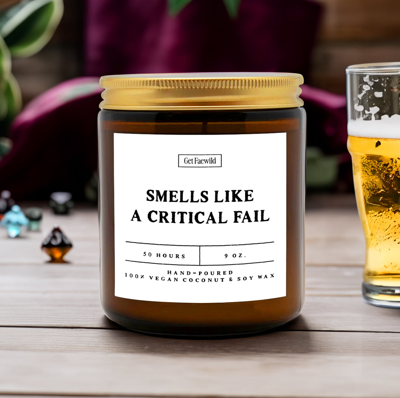 smells like a critical fail D&D candle